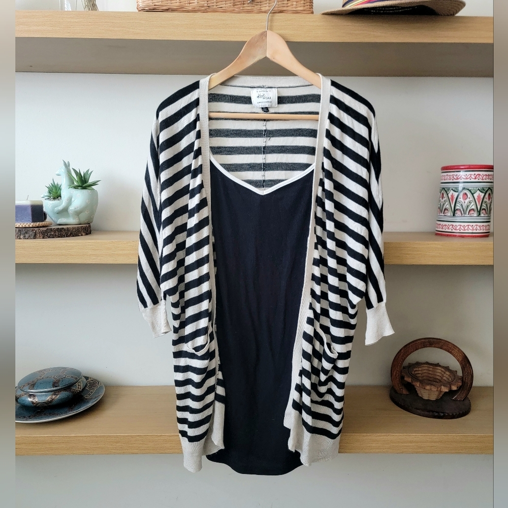 Cotton on striped oversized Open cardigan sweater